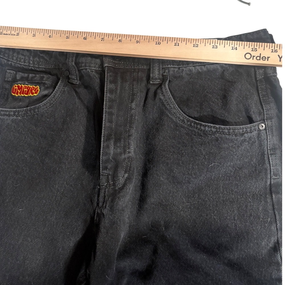 Empyre Relaxed Baggy Jeans Black Wash Wide Leg Skater Y2K Size 32 - Picture 7 of 12